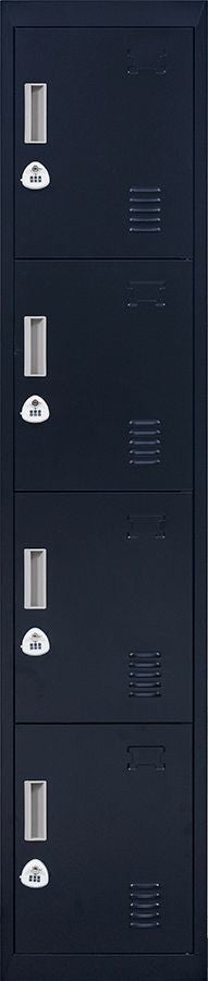 3-digit Combination Lock 4 Door Locker for Office Gym Black Deals499