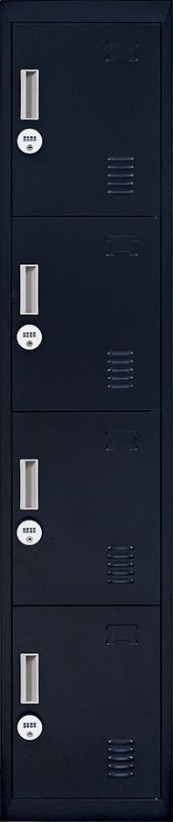 4-digit Combination Lock 4 Door Locker for Office Gym Black Deals499