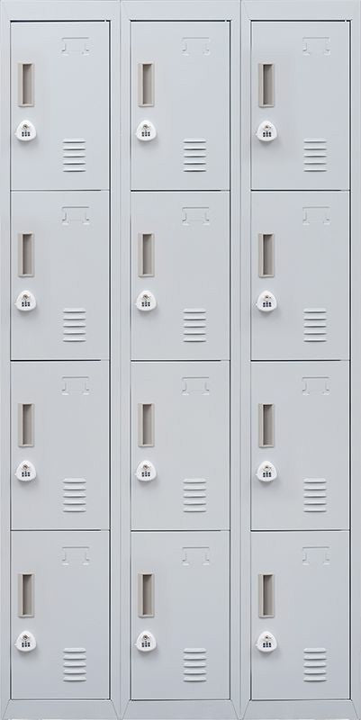 3-Digit Combination Lock 12 Door Locker for Office Gym - Light Grey Deals499