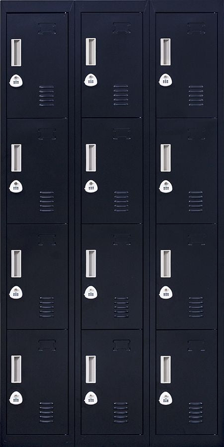 3-digit Combination Lock 12 Door Locker for Office Gym - Black Deals499