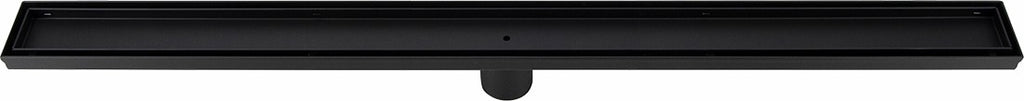 900mm Tile Insert Bathroom Shower Black Grate Drain w/Centre outlet Floor Waste Deals499