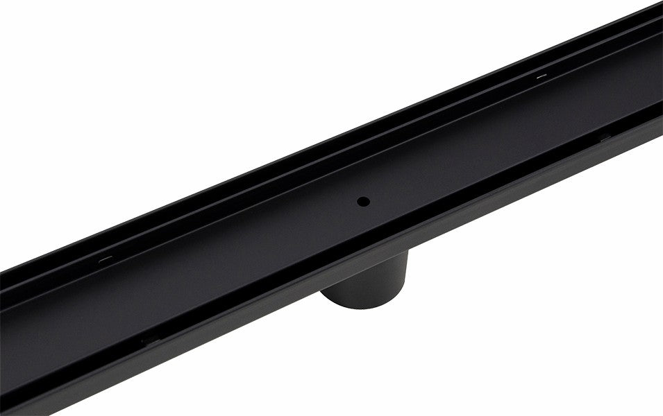 1000mm Tile Insert Bathroom Shower Black Grate Drain w/Centre outlet Floor Waste Deals499