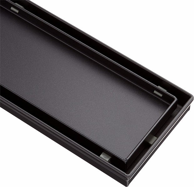 1000mm Tile Insert Bathroom Shower Black Grate Drain w/Centre outlet Floor Waste Deals499
