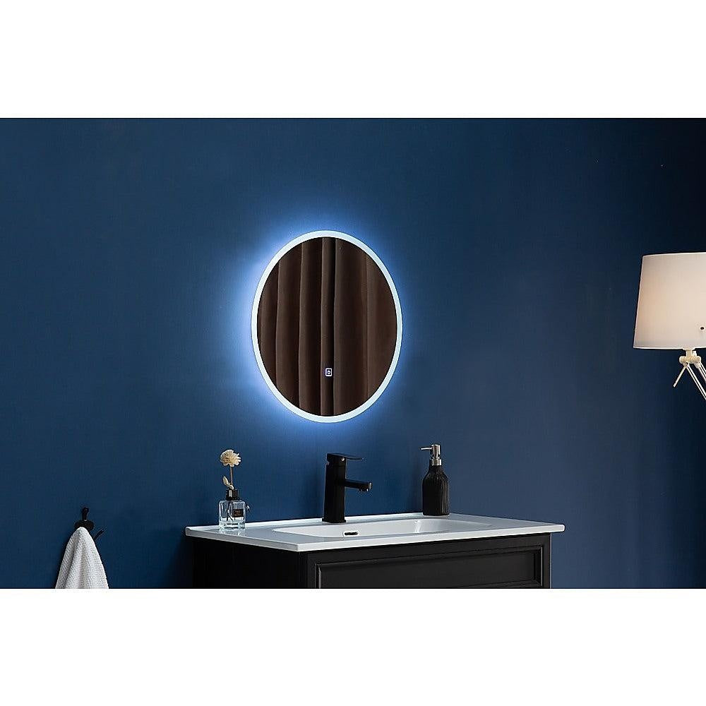 80cm LED Wall Mirror Bathroom Mirrors Light Decor Round Deals499