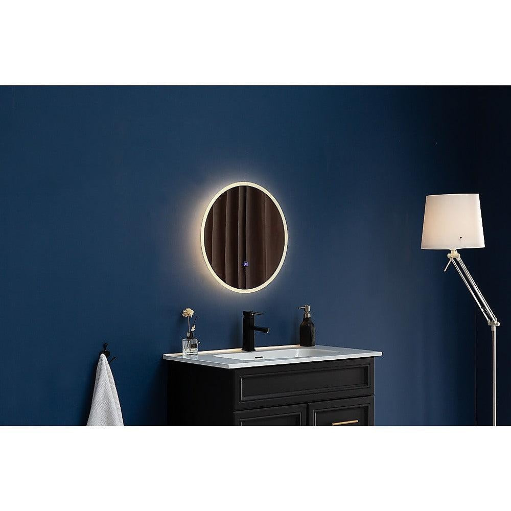 80cm LED Wall Mirror Bathroom Mirrors Light Decor Round Deals499