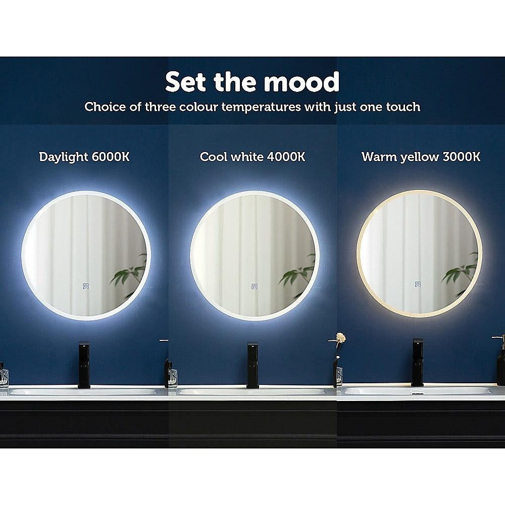 80cm LED Wall Mirror Bathroom Mirrors Light Decor Round Deals499