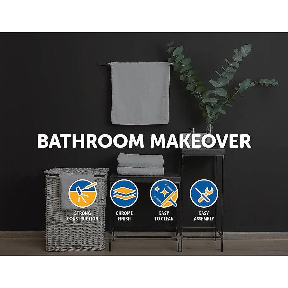 Double Classic Chrome Towel Bar Rail Bathroom Deals499