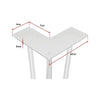 Set of 4 Industrial 3 - Rod Retro Hairpin Table Legs 12mm Steel Bench Desk - 71cm White Deals499