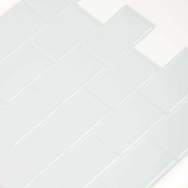 Tiles 3D Peel and Stick Wall Tile Hexagon White (30cm x 30cm x 10 sheets) Deals499