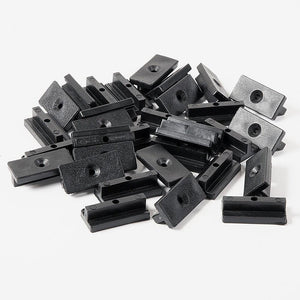 100 Composite Decking Hidden Fixing Fasteners Plastic T Clips & Black Screws Deals499
