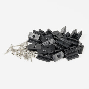 100 Composite Decking Hidden Fixing Fasteners Plastic T Clips & Black Screws Deals499