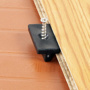 100 Composite Decking Hidden Fixing Fasteners Plastic T Clips & Black Screws Deals499