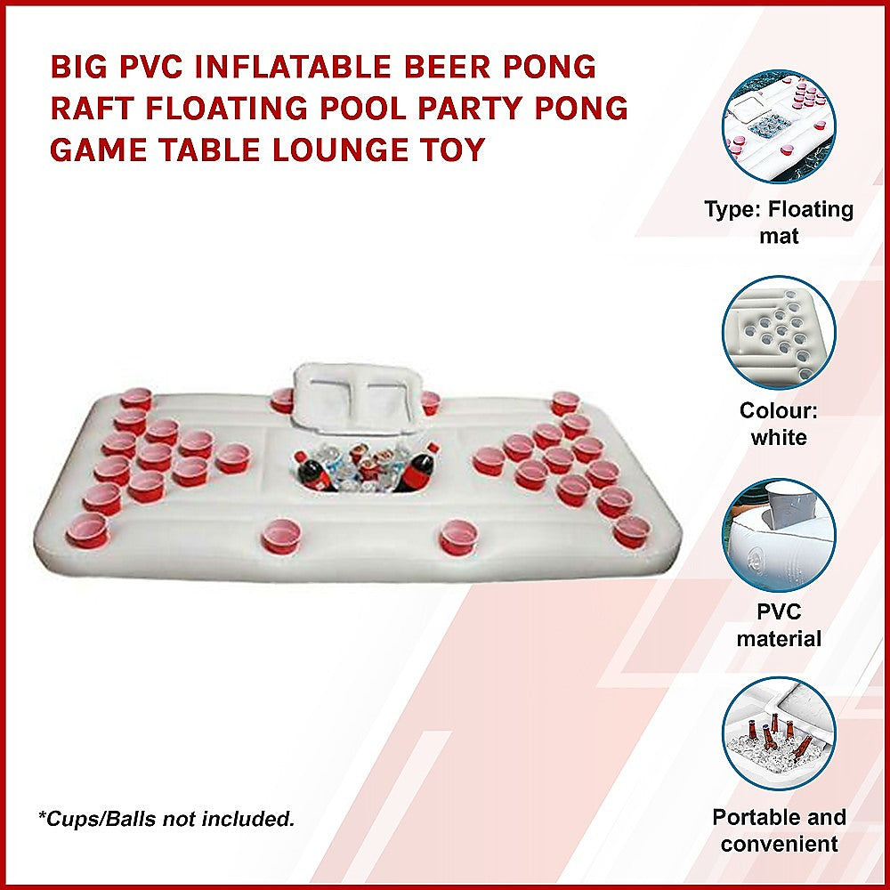 Big PVC Inflatable Beer Pong Raft Floating Pool Party Pong Game Table Lounge Toy Deals499