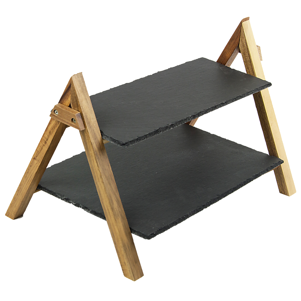 Party 2 Tier Cake Stand Slate Wedding Tiered Serving Stand Afternoon Tea Deals499