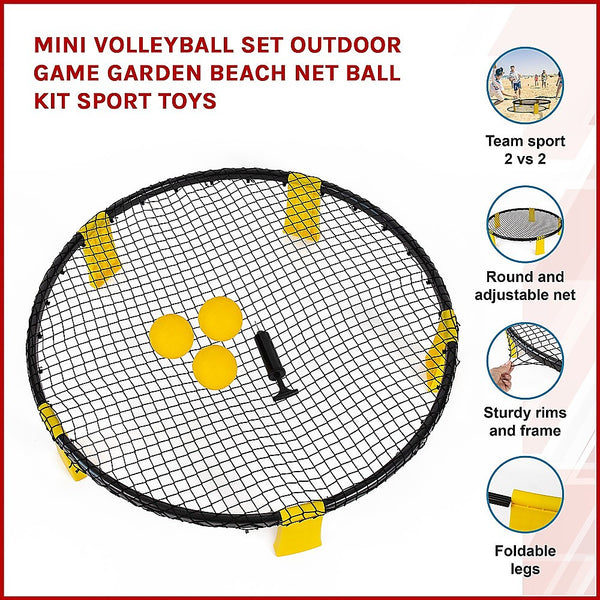 Mini Volleyball Set Outdoor Game Garden Beach Net Ball Kit Sport Toys Deals499