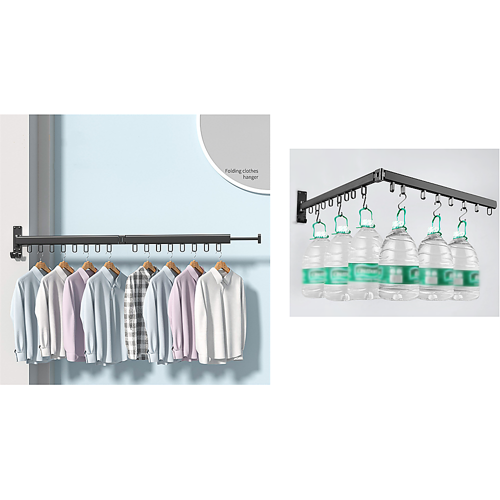 Foldable Wall Hanging Clothes Drying Rack Clothes Balcony Retractable Hanger from Deals499 at Deals499