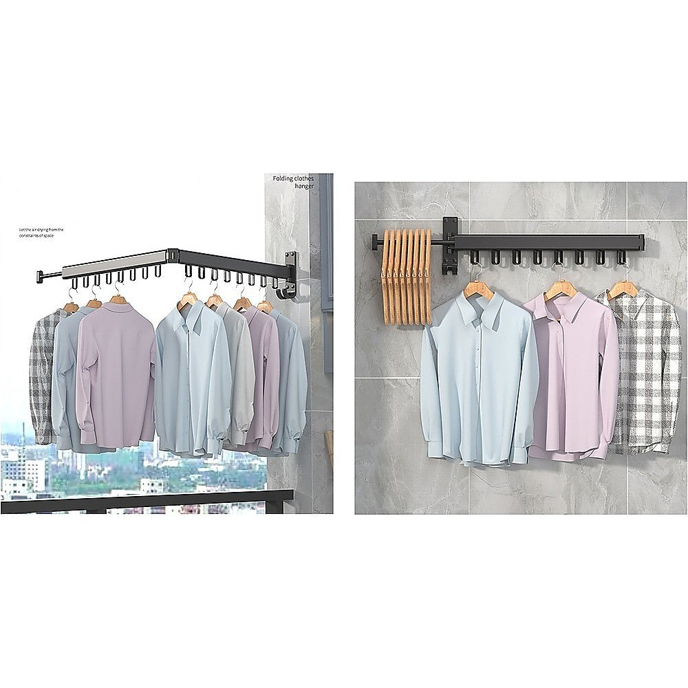 Foldable Wall Hanging Clothes Drying Rack Clothes Balcony Retractable Hanger from Deals499 at Deals499