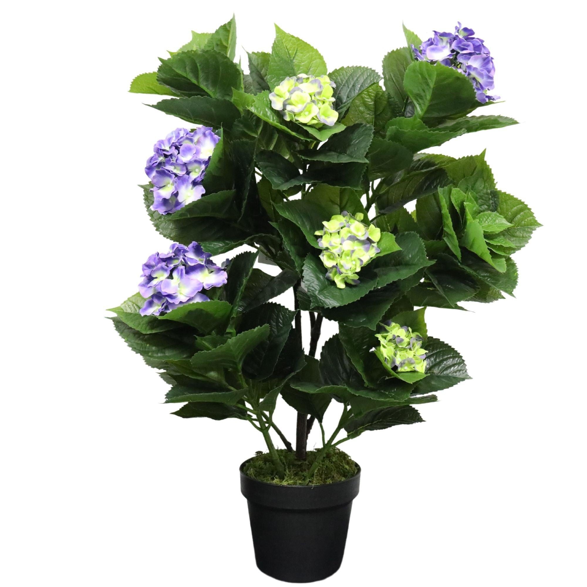 Artificial Hydrangea 74cm - Mixed Purples And Yellows Deals499