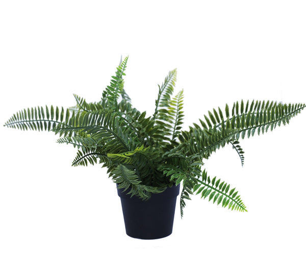 Small Potted Artificial Dark Green Fern Plant UV Resistant 20cm Deals499