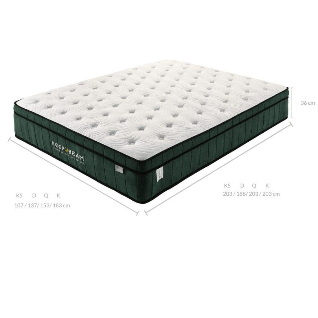 Green Tea Cool Gel Memory Foam Mattress 36cm 5 Zone King Single Deals499