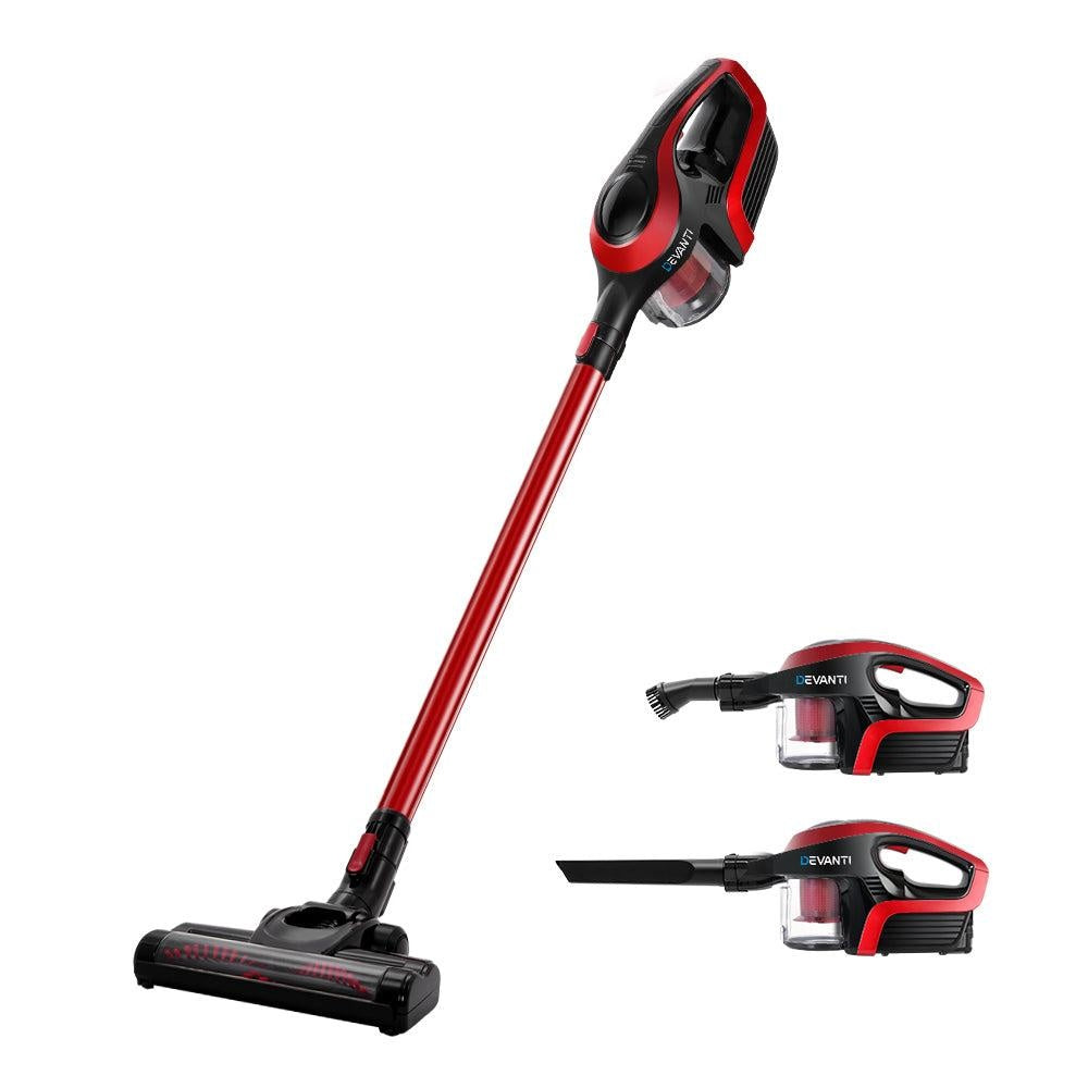 Devanti Cordless Stick Vacuum Cleaner - Black and Red Deals499