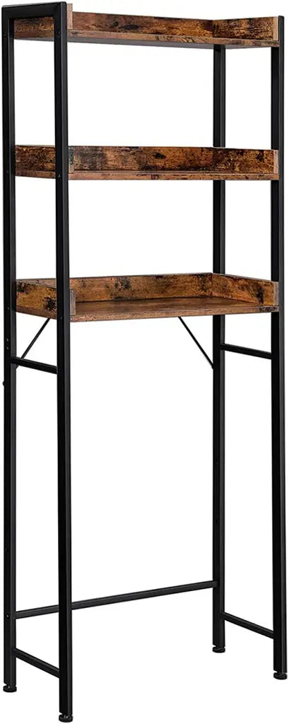 VASAGLE 3-Tier Bathroom Storage Shelf Over Toilet Organizer Rustic Brown and Black Deals499