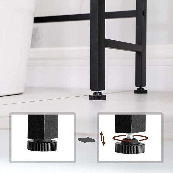 VASAGLE 3-Tier Bathroom Storage Shelf Over Toilet Organizer Rustic Brown and Black Deals499