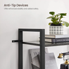 VASAGLE 4-Tier Bookshelf Storage Rack with Steel Frame for Living Room Office Study Hallway Industrial Style Charcoal Grey and Black LLS060B04 Deals499