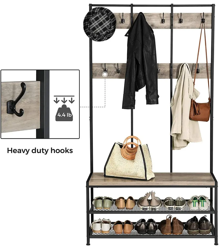 VASAGLE Clothes Rack 184cm Greige HSR086B02 Deals499