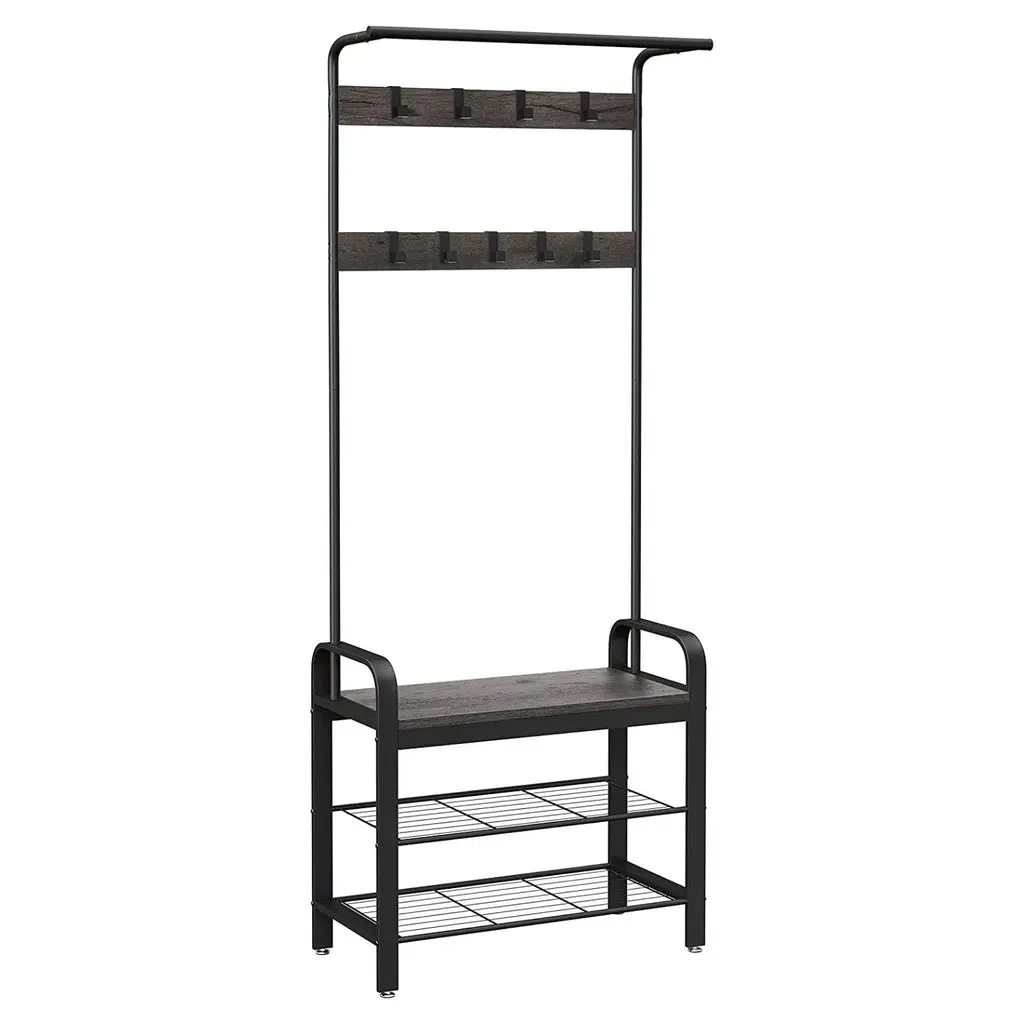 VASAGLE Coat Rack Stand Height 183 cm Hazelnut Brown and Black HSR040B04 Deals499