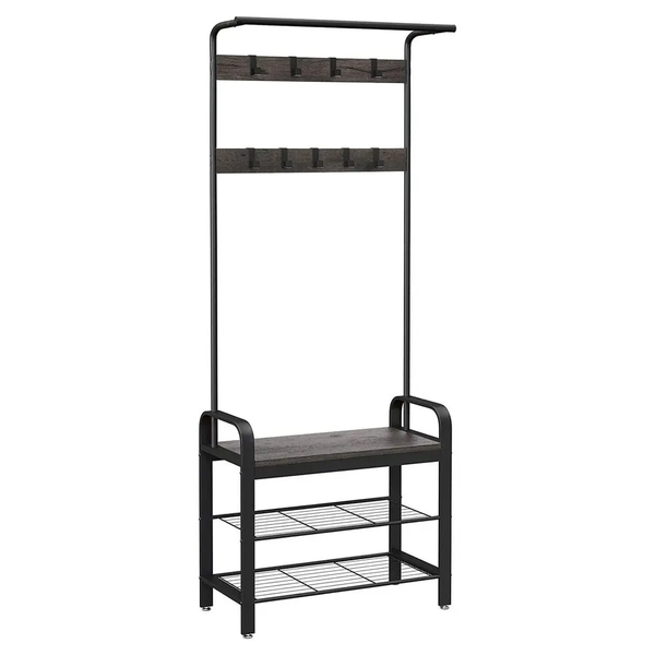 VASAGLE Coat Rack Stand Height 183 cm Hazelnut Brown and Black HSR040B04 Deals499