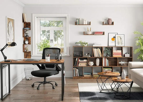 VASAGLE Coffee Tables Set of 2 Side Tables Robust Steel Frame for Living Room Bedroom Rustic Brown and Black LET040B01 Deals499