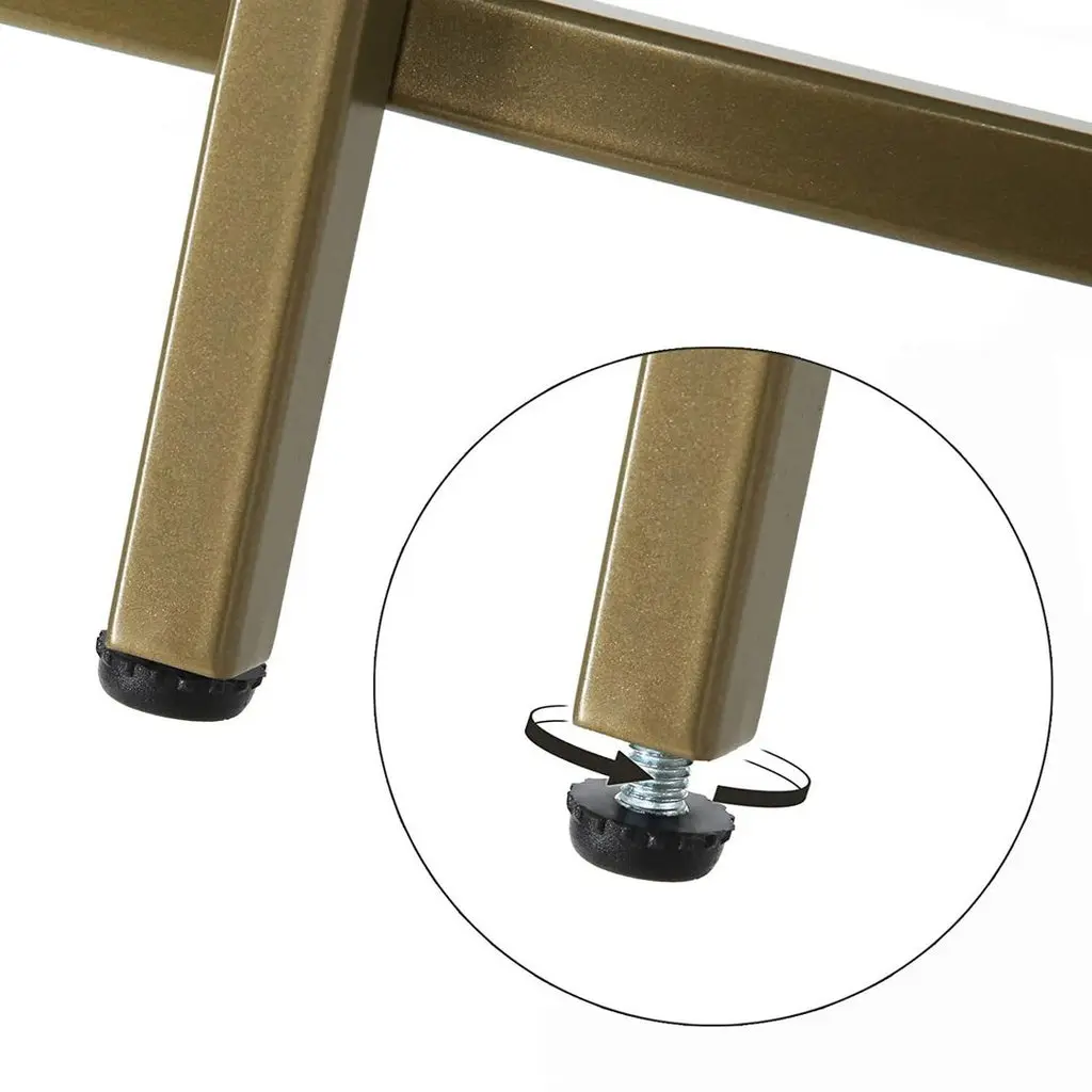 VASAGLE Round Side Table Tempered Glass End Table With Golden Metal Frame Small Coffee Table Gold LGT20G Deals499