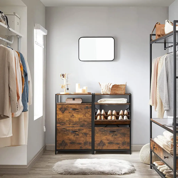 VASAGLE Shoe Cabinet with 2 Compartments Hallway for 8-12 Pairs of Shoes LBS800B01 Deals499