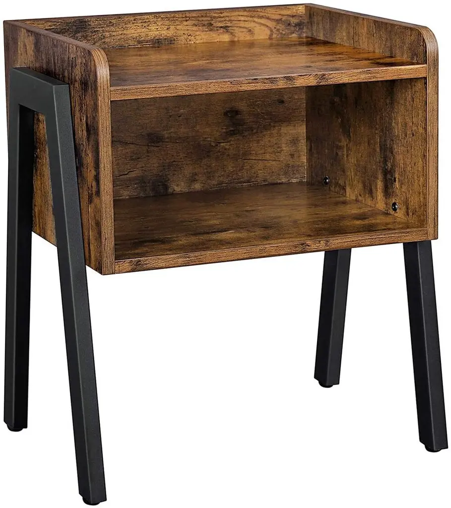 VASAGLE Side Table Rustic Brown and Black LET54X Deals499