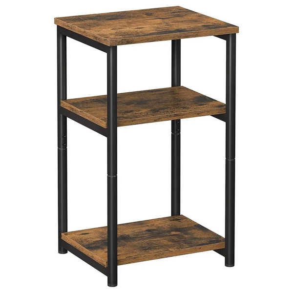 VASAGLE Vintage Brown Side Table with Storage shelf LET273B01 Deals499