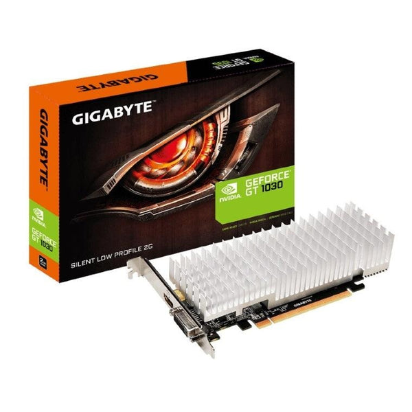 GIGABYTE nVidia GeForce GT 1030 2GB DDR5 Silent PCIe Graphic Card 4K@60Hz HDMI DVI 2x Displays Low Profile 1506/1468 MHz ~VCG-N1030D5-2GL GV-N1030D5-2 GIGABYTE