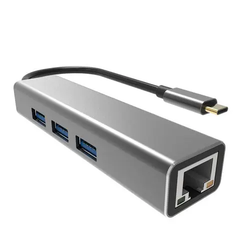 VCOM USB Type C to USB 3.0*3+RJ45 4 in 1 Hub (Aluminium Shell) - DH311A Deals499
