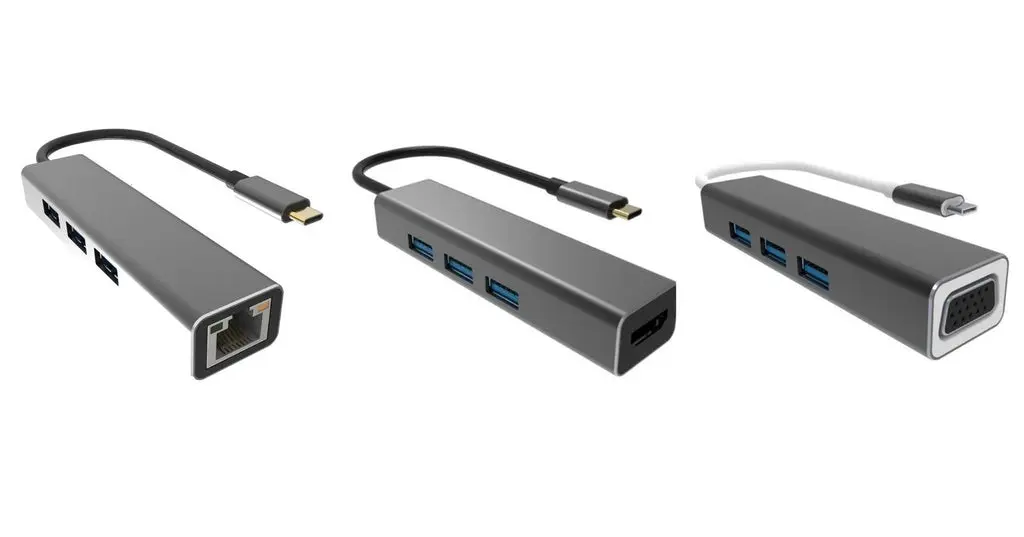 VCOM USB Type C to USB 3.0*3+RJ45 4 in 1 Hub (Aluminium Shell) - DH311A Deals499