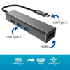 VCOM USB Type C to USB3.0*3+HDMI 4 in 1 Hub (Aluminium Shell) - DH318 Deals499