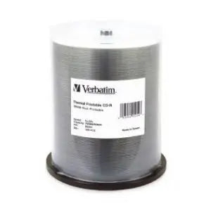 VERBATIM CD-R 700MB 100Pk White Wide Thermal 52x - 95254 VERBATIM
