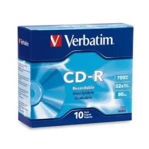 VERBATIM CD-R 700MB 10Pk Slim Case 52x VERBATIM