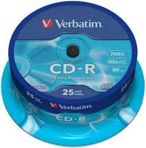 VERBATIM CD-R 700MB 25Pk Spindle 52x VERBATIM
