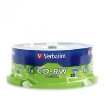 VERBATIM CD-RW 700MB 25Pk Spindle 12x VERBATIM