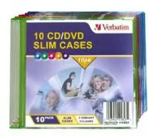 VERBATIM Slim CD/DVD Case 10pk Coloured Slim Cases VERBATIM