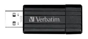 VERBATIM Store'n'Go Pinstripe USB Drive 16GB (Black) VERBATIM