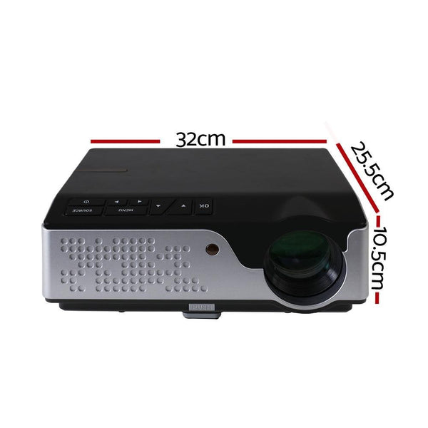 Devanti Video Projector Wifi USB Portable 4000 Lumens HD 1080P Home Theater Black Deals499