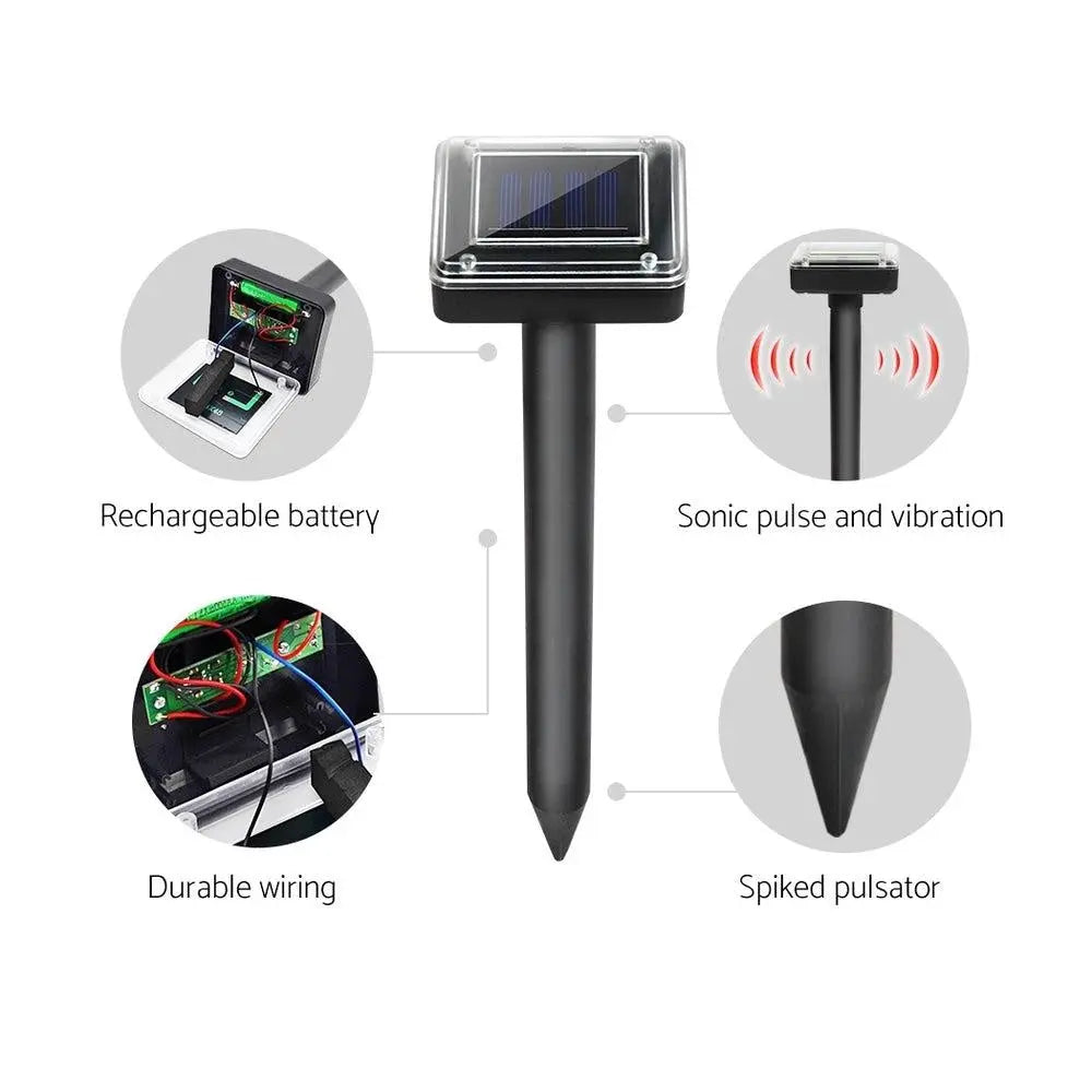 Vermitrap Set of 6 Ultrasonic Solar Powered Snake Repellent Deals499