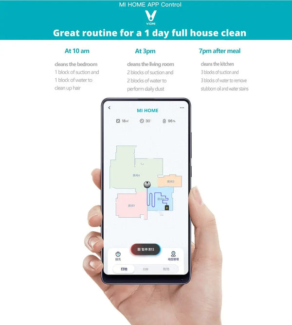 Viomi V3 Robot Vacuum Cleaner V-RVCLM26B Deals499