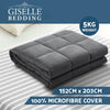 Weighted Blanket Adult 5KG Heavy Gravity Blankets Microfibre Cover Calming Relax Anxiety Relief Grey Giselle